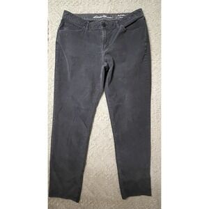 Eddie Bauer Corduroy Pants Boyfriend Slim Women's Size 12 Grey Specially Dyed